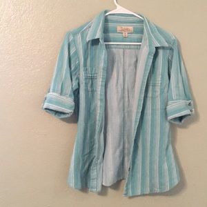 Blue and white Cabela’s button down